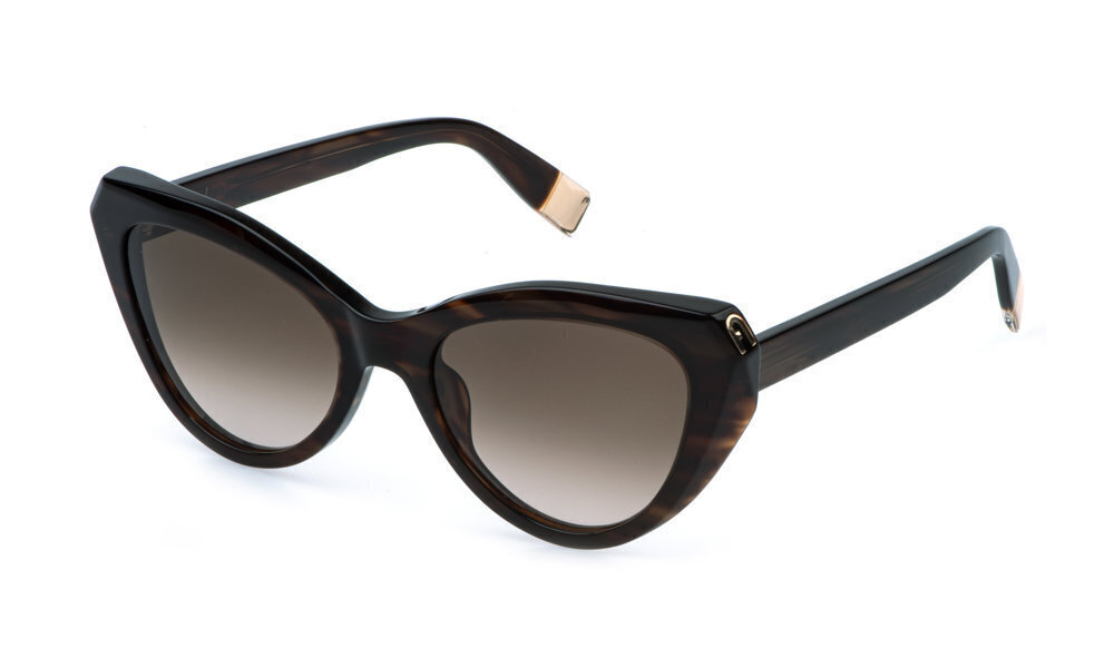FURLA SUN SFU977 Sunglasses BROWN STRIPED HAVANA (07HL) 54mm